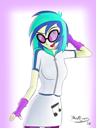 Size: 1280x1707 | Tagged: safe, artist:thealjavis, dj pon-3, vinyl scratch, equestria girls, g4, female, solo