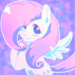 Size: 1446x1446 | Tagged: safe, artist:hyne-bi, fluttershy, g4, female, looking at you, pixiv, solo