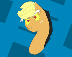 Size: 5000x4000 | Tagged: safe, artist:goldenled, applejack, discord, g4, what about discord?, ambiguous gender, applecord (fusion), solo