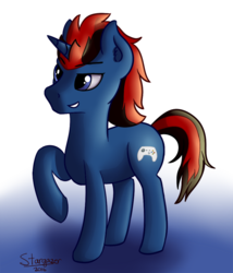 Size: 1000x1167 | Tagged: safe, artist:stargazer, oc, oc only, oc:dynamo pad, pony, unicorn, male, solo