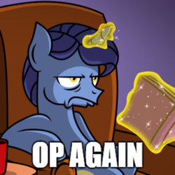 Size: 498x498 | Tagged: safe, artist:veggie55, night light, pony, unicorn, g4, book, chair, cropped, glowing horn, horn, image macro, magic, meme, op, reaction image, telekinesis