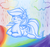 Size: 598x564 | Tagged: safe, artist:graphene, rainbow dash, g4, crying, female, prone, rain, rainbow, sad, solo