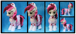 Size: 3892x1753 | Tagged: safe, artist:nazegoreng, roseluck, earth pony, pony, g4, bedroom eyes, clothes, female, irl, maid, mare, photo, plushie, solo