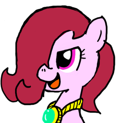 Size: 405x427 | Tagged: safe, artist:ficficponyfic, color edit, edit, oc, oc only, oc:emerald jewel, earth pony, pony, colt quest, alternate color palette, amulet, child, color, colored, colt, evil, evil grin, femboy, foal, male, trap