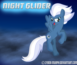 Size: 900x766 | Tagged: safe, artist:cyber-murph, night glider, g4, the cutie map, female, signature, solo