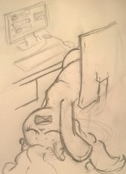 Size: 480x663 | Tagged: safe, artist:flutteriot, pinkie pie, g4, 4chan, pencil drawing, sleeping, traditional art