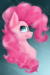 Size: 1173x1762 | Tagged: safe, artist:lovesong23, pinkie pie, earth pony, pony, g4, bust, female, mare, profile, smiling, solo