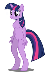 Size: 486x754 | Tagged: safe, artist:flash equestria photography, twilight sparkle, anthro, unguligrade anthro, g4, barbie doll anatomy, breasts, featureless breasts, female, simple background, solo, wat, what has science done, white background, why