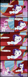 Size: 1459x3985 | Tagged: safe, artist:toxic-mario, rarity, sweetie belle, pony, unicorn, g4, belle sisters, carousel boutique, comic, female, filly, foal, food, mare, marshmallow, siblings, sisters