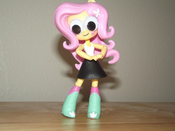 Size: 1280x960 | Tagged: safe, artist:thegooglieponies, fluttershy, equestria girls, g4, clothes, doll, equestria girls minis, eqventures of the minis, female, googly eyes, irl, photo, skirt, tank top, toy