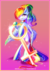 Size: 2893x4092 | Tagged: safe, artist:minamikoboyasy, rainbow dash, pony, g4, bipedal, female, female symbol, solo