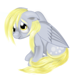 Size: 500x500 | Tagged: safe, alternate version, artist:auroraswirls, derpy hooves, pegasus, pony, g4, background removed, female, frown, mare, sad, simple background, solo, transparent background