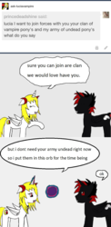 Size: 684x1398 | Tagged: safe, artist:ask-luciavampire, oc, oc only, oc:lucia nightblood, oc:prince deadshine, alicorn, pony, vampire, vampony, tumblr:ask-luciavampire, alicorn oc, tumblr