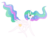 Size: 1204x928 | Tagged: safe, artist:xxinfamouswormxx, princess celestia, alicorn, pony, g4, female, mare, missing accessory, sillestia, simple background, solo, sparkles, tongue out, transparent background