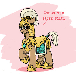 Size: 1697x1683 | Tagged: safe, artist:sensko, earth pony, pony, blushing, guardsmare, royal guard, the princess bride