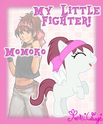 Size: 815x980 | Tagged: safe, artist:kari-usagi, king of fighters, momoko, my little fighter, ponified, snk