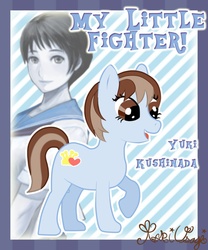 Size: 815x980 | Tagged: safe, artist:kari-usagi, king of fighters, my little fighter, ponified, snk, yuki kushinada
