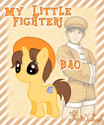 Size: 815x980 | Tagged: safe, artist:kari-usagi, bao, king of fighters, my little fighter, ponified, snk