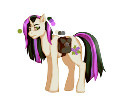 Size: 1400x1200 | Tagged: safe, artist:catsglade, oc, oc only, oc:hedge nettle, saddle bag, solo