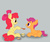 Size: 1280x1080 | Tagged: safe, artist:agm, apple bloom, scootaloo, g4, feeding, spoon