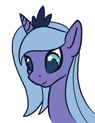 Size: 600x773 | Tagged: safe, artist:kuri_art, princess luna, g4, cute, female, portrait, s1 luna, simple background, smiling, solo, white background