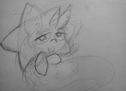 Size: 3167x2290 | Tagged: safe, artist:hihipuffy, trixie, pony, unicorn, g4, female, high res, mare, sketch, solo, traditional art