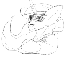 Size: 1280x1159 | Tagged: safe, artist:firefanatic, princess celestia, g4, rough sketch, sunglasses