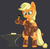 Size: 1280x1265 | Tagged: safe, artist:pabbley, applejack, earth pony, pony, g4, anvil, bipedal, blacksmith, female, hammer, smithing, solo