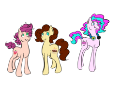 Size: 1024x768 | Tagged: safe, artist:beachygrl92, oc, oc only, oc:birthday surprise, oc:strawberry twist, oc:sugar rush, offspring, parent:cheese sandwich, parent:pinkie pie, parents:cheesepie