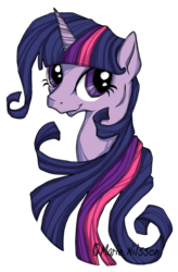 Size: 900x1369 | Tagged: safe, artist:kattvalk, twilight sparkle, g4, female, portrait, solo