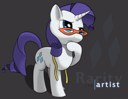 Size: 1756x1372 | Tagged: safe, artist:bluesparkks, rarity, g4, female, glasses, measuring tape, simple background, solo, thinking
