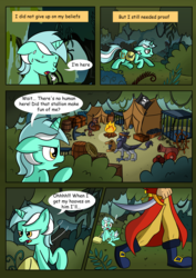 Size: 2480x3507 | Tagged: safe, artist:theponypretender, lyra heartstrings, diamond dog, griffon, human, comic:a lyrabon adventure, g4, cage, comic, everfree forest, high res, pirate