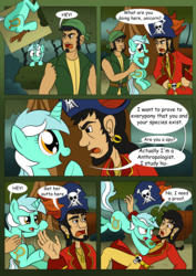 Size: 2480x3507 | Tagged: safe, artist:theponypretender, lyra heartstrings, human, comic:a lyrabon adventure, g4, comic, high res, lyra doing lyra things, pirate