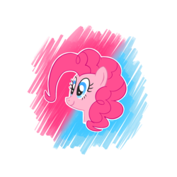 Size: 2012x2012 | Tagged: safe, artist:pow3rade, pinkie pie, g4, abstract background, bust, female, high res, portrait, solo