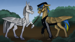 Size: 2752x1559 | Tagged: safe, artist:sunny way, oc, oc only, horse, pegasus, pony, rcf community, commission, fun