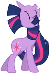 Size: 7000x10300 | Tagged: safe, artist:tardifice, twilight sparkle, pony, unicorn, g4, my little pony: friendship is magic, the crystal empire, absurd resolution, eyes closed, fabulous, female, grin, haters gonna hate, horn, majestic as fuck, mare, necc, simple background, solo, transparent background, unicorn twilight, vector