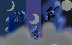 Size: 800x500 | Tagged: safe, artist:luna-republic1, nightmare moon, princess luna, g4, lunar trinity, s1 luna