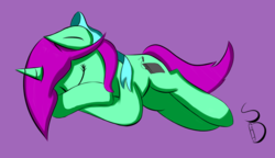 Size: 6566x3780 | Tagged: safe, artist:stormy-draws, oc, oc only, oc:stormy, pony, unicorn, sleeping, solo