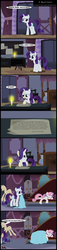 Size: 1398x6113 | Tagged: safe, artist:toxic-mario, rarity, sweetie belle, pony, unicorn, comic:a real sister, g4, blanket, comic, fainting couch, interior, note, speech bubble