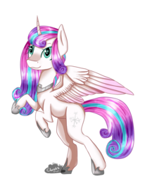 Size: 1024x1097 | Tagged: safe, artist:cloudsabovedawn, princess flurry heart, g4, season 6, female, older, older flurry heart, rearing, simple background, solo, transparent background