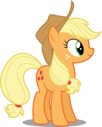 Size: 4996x6223 | Tagged: safe, artist:itv-canterlot, applejack, g4, the one where pinkie pie knows, .ai available, .svg available, absurd resolution, female, simple background, smiling, solo, transparent background, vector