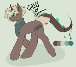 Size: 2000x1750 | Tagged: safe, artist:feyrblessed, oc, oc only, oc:glassy sky, pony, unicorn, adoptable