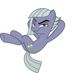 Size: 3408x3373 | Tagged: artist needed, safe, edit, limestone pie, earth pony, pony, g4, crossed legs, female, high res, leaning, mare, recolor, simple background, sitting, smug, solo, transparent background, vector, welcome home twilight