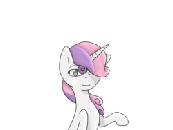 Size: 1024x768 | Tagged: safe, artist:darkness1014, sweetie belle, g4, female, raised hoof, simple background, solo, transparent background