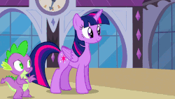 Size: 640x360 | Tagged: safe, screencap, pinkie pie, spike, twilight sparkle, alicorn, dragon, pony, g4, princess twilight sparkle (episode), animated, cute, diapinkes, female, frown, glomp, grin, gritted teeth, hug, legs in air, mare, on back, smiling, squee, twilight sparkle (alicorn), wide eyes