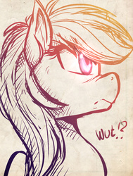 Size: 754x1000 | Tagged: safe, artist:howlingvoice, rainbow dash, g4, female, sketch, solo