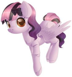 Size: 900x961 | Tagged: safe, artist:lumipony, oc, oc only, doll pony, pegasus, pony, bow, female, hair bow, mare, solo