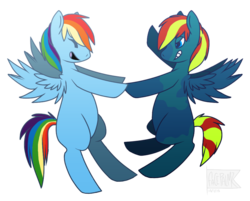 Size: 895x719 | Tagged: safe, artist:facepalmzgoddammit, artist:facepalmzgoddamnit, rainbow dash, oc, g4, dancing, flying, simple background, transparent background