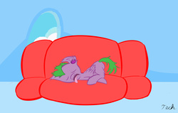Size: 8000x5100 | Tagged: safe, artist:peppertech, spike, dragon, pegasus, pony, g4, absurd resolution, couch, cute, knock out, ponified, ponified spike, sleeping, species swap, spikabetes, winged spike, wings