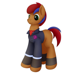 Size: 1024x1024 | Tagged: safe, artist:redquoz, oc, oc only, oc:redpone, pony, ascot tie, blank flank, clothes, frock coat, male, simple background, solo, spats, stallion, suave, suit, transparent background